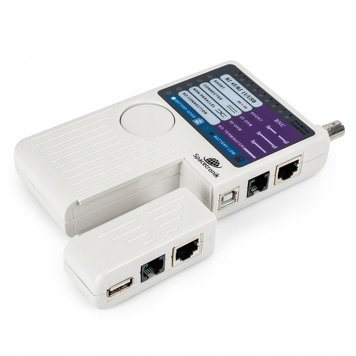 Wielofunkcyjny Tester Kabli Sieciowych LAN RJ45 RJ-11 USB i BNC SP-LT02