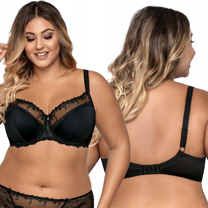 AVA stanik biustonosz półusztywniany wygodny AV-1030 SEMI-SOFT czarny 85G