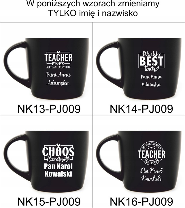 KUBEK CERAMICZNY Z GRAWEREM DO KAWY HERBATY 350 ML z imieniem prezent