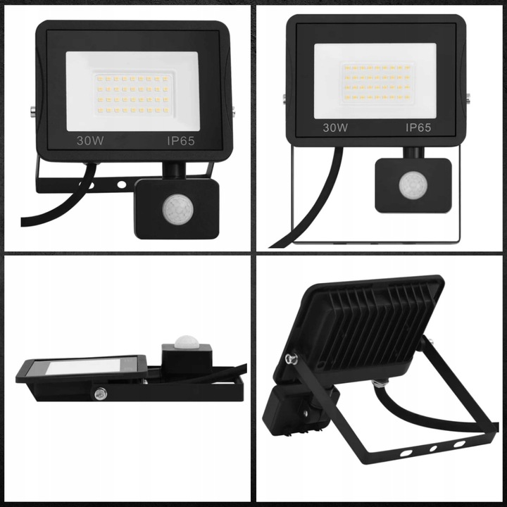 Naświetlacz LED SLIM 30W halogen czujnik ruchu zmierzchu reflektor halogen