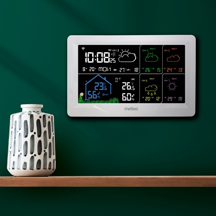 STACJA POGODOWA METEO SP401 WIFI Z PROGNOZĄ POGODY NA 4 DNI