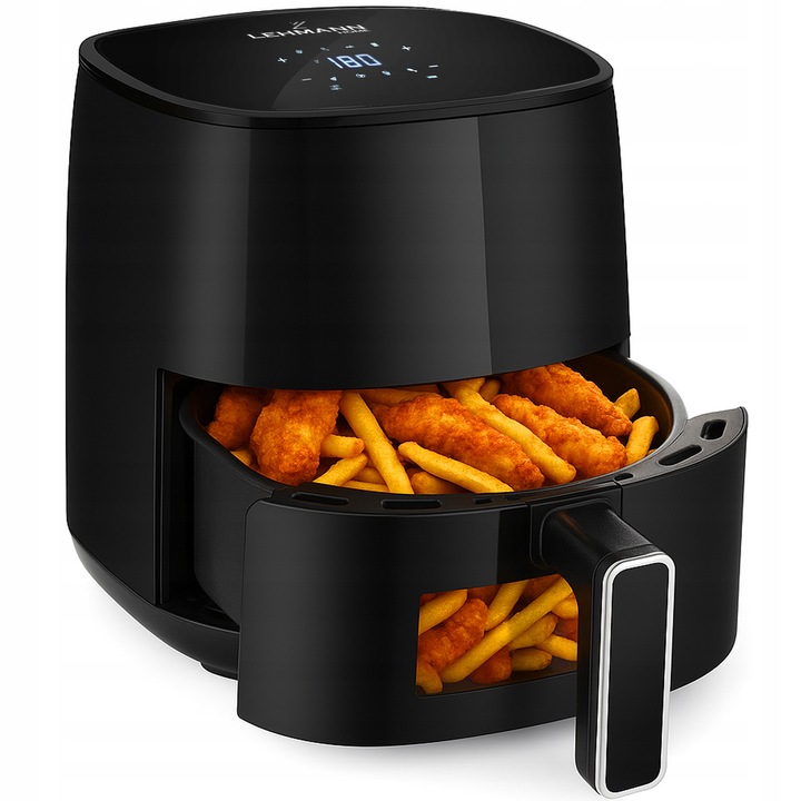 FRYTKOWNICA BEZTŁUSZCZOWA AIRFRYER GRILLOWANIE DUŻA NIEPRZYWIERAJĄCA