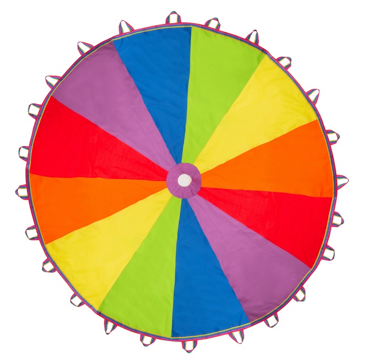 CHUSTA animacyjna 3m spadochron animacyjny dla dzieci tęczowa PROFESJONALNA