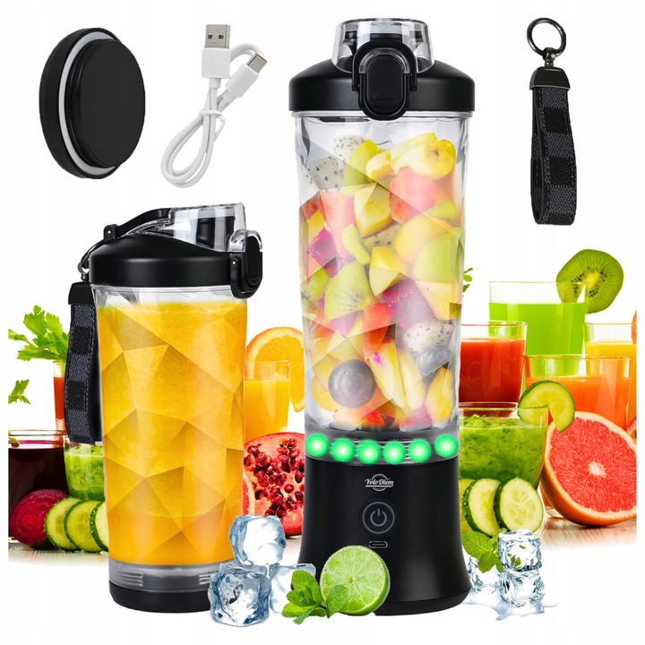 BLENDER PRZENOŚNY 250W 600ML Bezprzewodowy Kielichowy do Smoothie
