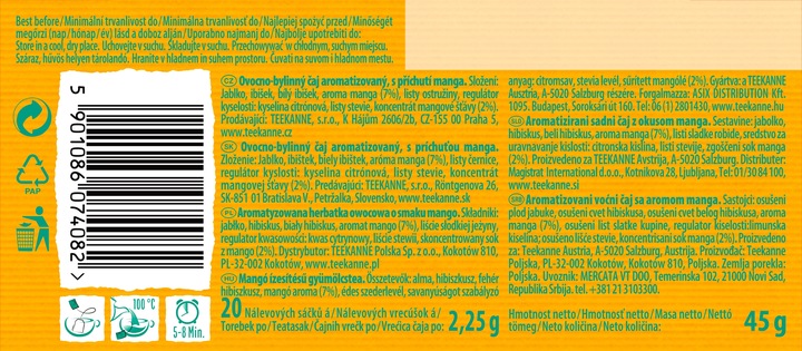 (x6) TEEKANNE Herbata Carribean Mango 20tb