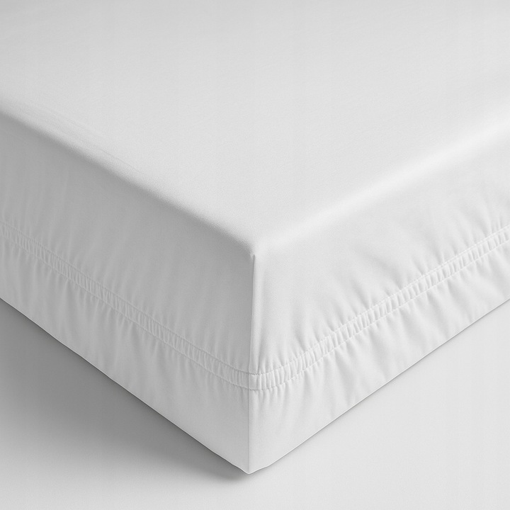 PRZEŚCIERADŁO Z GUMKĄ 100% BAWEŁNA OEKO-TEX GRUBE MIĘKKIE BIAŁE 90X200