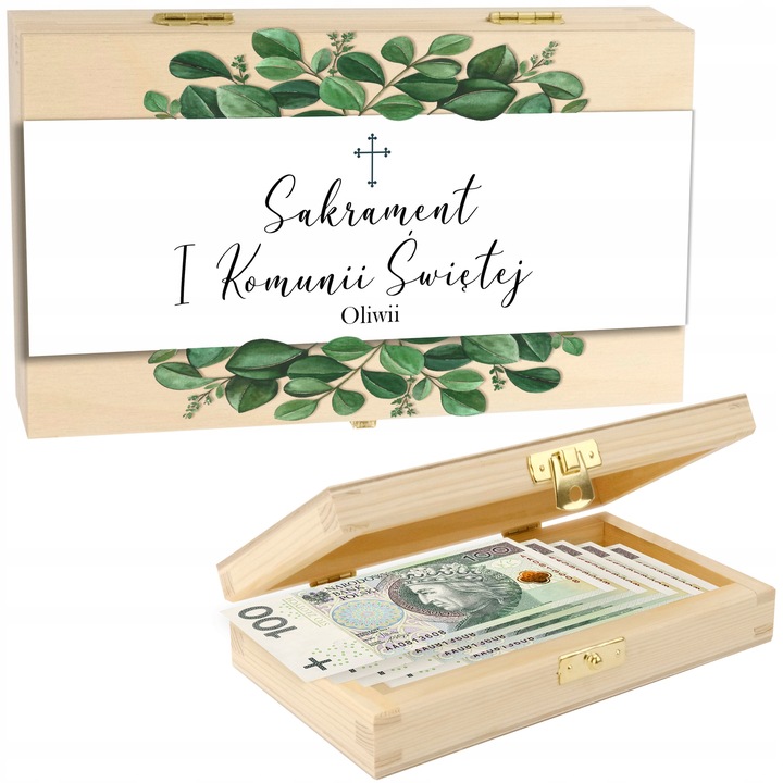 Pamiątka Pierwszej Komunii Świętej Prezent na Komunię Pudełko na