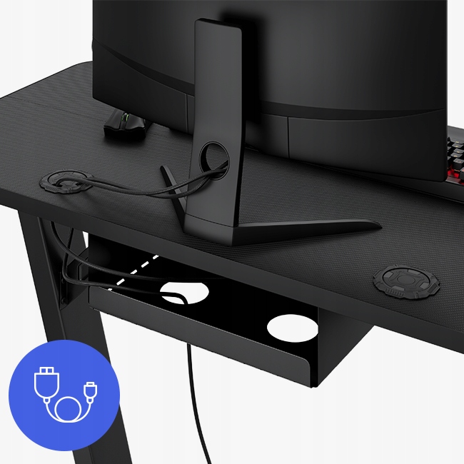 Biurko Gamingowe Komputerowe do komputera + Akcesoria 120x60cm Sense7