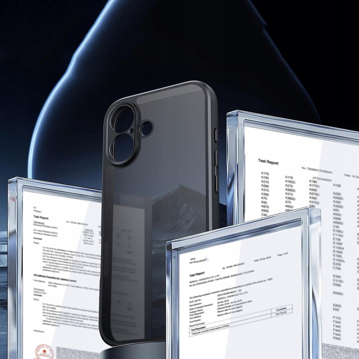 Etui do iPHONE 16 + 2x SZKŁO WZMACNIANE do MagSafe PREMIUM CASE MATOWE 360°