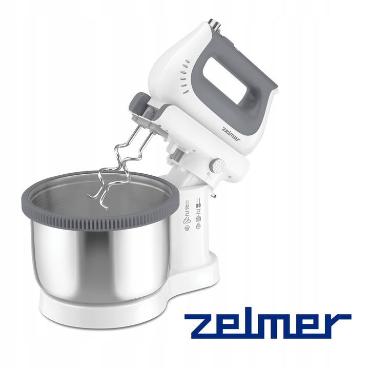 MIKSER RĘCZNY ZELMER LEKKI ROBOT KUCHENNY LED MISA 3,8L SUPER SILENT