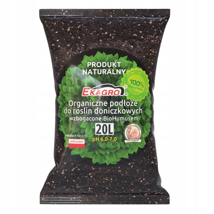Ziemia Podłoże do Roślin 20L Doniczkowych Zielonych Kwiatów z humusem