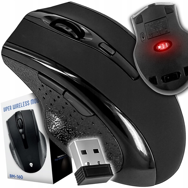 Cicha mysz myszka bezprzewodowa RENEW FORCE optyczna 6 przycisków DPI 1600