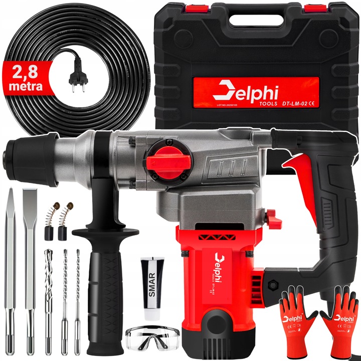 MŁOT UDAROWY MŁOTOWIERTARKA WIERTARKA UDAR SDS+ 2200W + kabel 2,8m