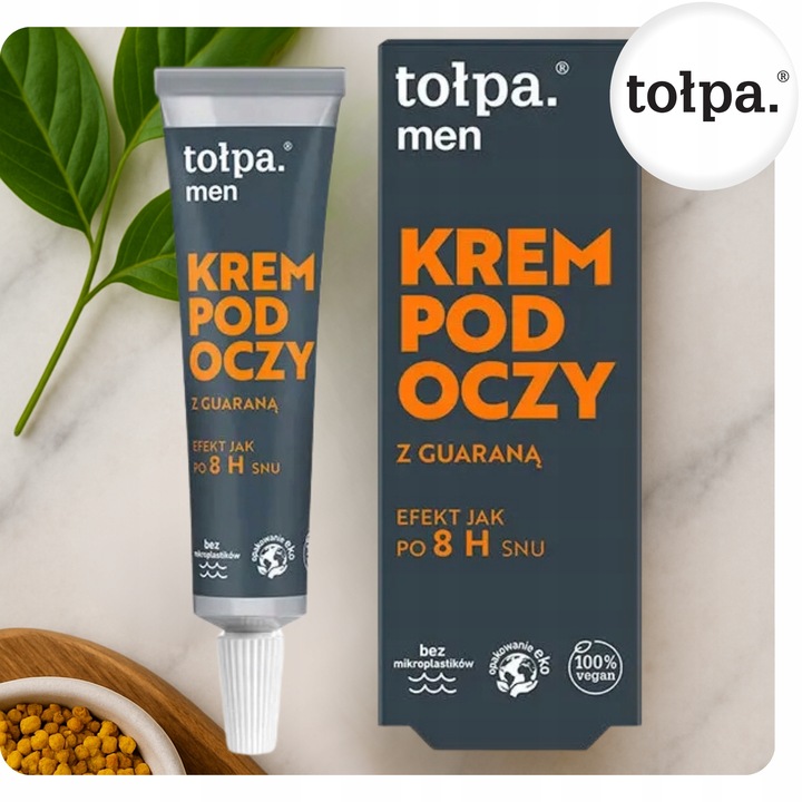 Krem Pod Oczy z Guaraną Men dla Mężczyzn Efekt jak 8h Snu 10 ml Wydajny