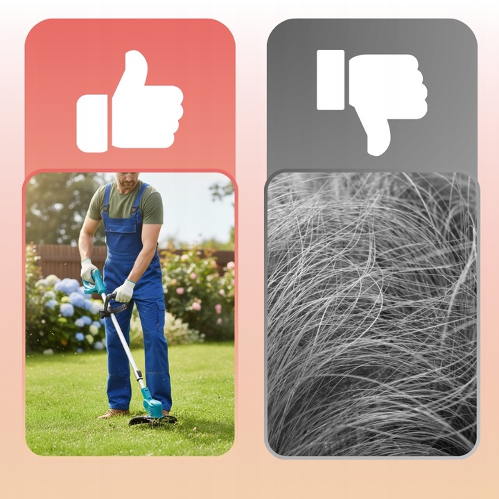 PODKASZARKA AKUMULATOROWA ELEKTRYCZNA MOCNA KOSA DO TRAWNIKA ZESTAW 2X