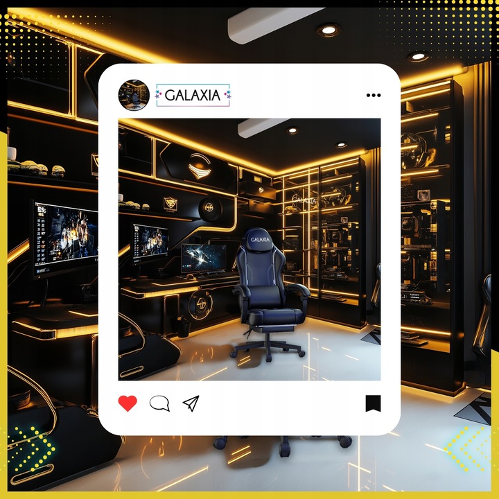 FOTEL GAMINGOWY BIUROWY Obrotowy Kubełkowy Krzesło Gamingowe Z Podnóżkiem