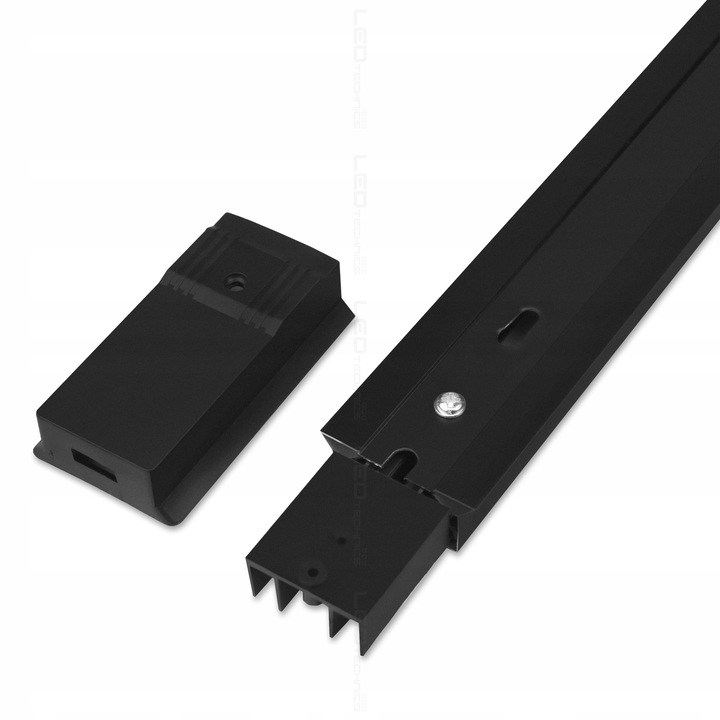 Zestaw 3x SPOT REFLEKTOR RUCHOMY CZARNY NA GU10 + SZYNOPRZEWÓD Szyna