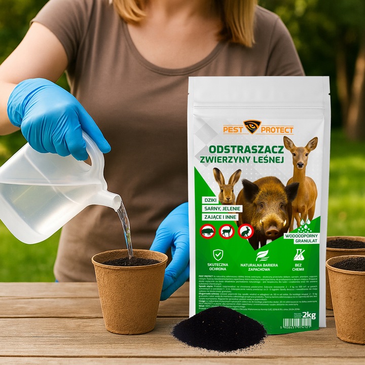 ODSTRASZACZ ŚRODEK NA DZIKI DZIKÓW SARNY ZAJĄCE NATURALNY GRANULAT 2KG