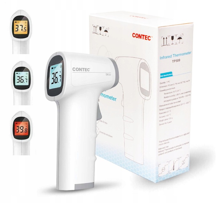 TERMOMETR BEZDOTYKOWY NA PODCZERWIEŃ MEDYCZNY ELEKTRONICZNY CONTEC TP500