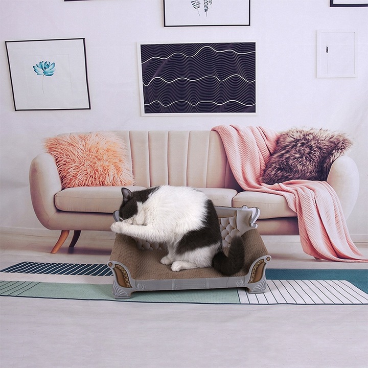 DRAPAK DLA KOTA SOFA LEGOWISKO KARTON TEKTUROWY