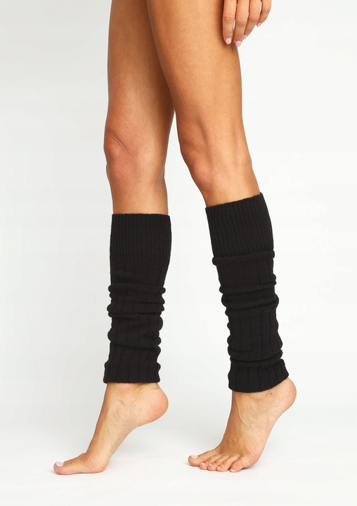 Ocieplacze na Nogi Getry Damskie na Łydki Ciepłe Czarny Cerber ONE