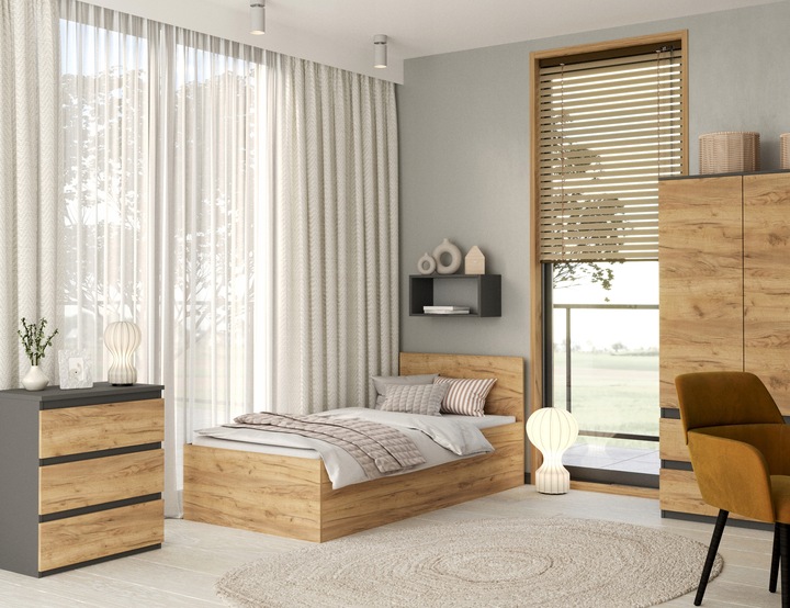 Łóżko 90x200 + materac podnoszone PANAMA PM