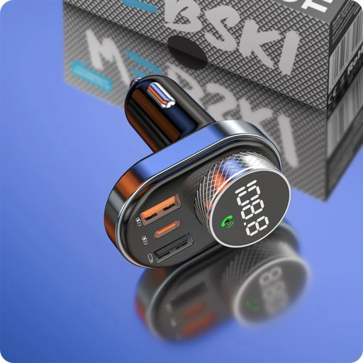 TRANSMITER ŁADOWARKA BLUETOOTH FM QC 4.0 PD USB-C