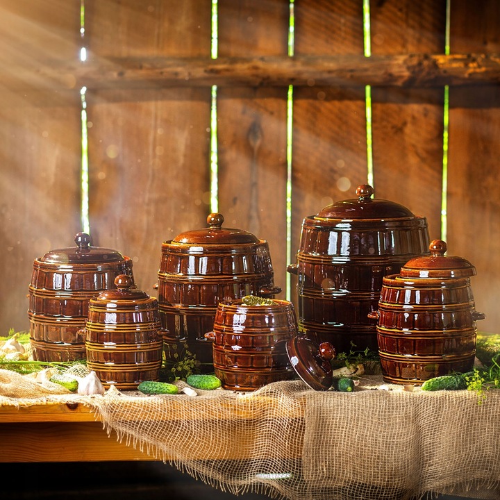 BECZKA KAMIONKA 12L GARNEK DO KISZENIA OGÓRKÓW KAPUSTY Z KOŁNIERZEM