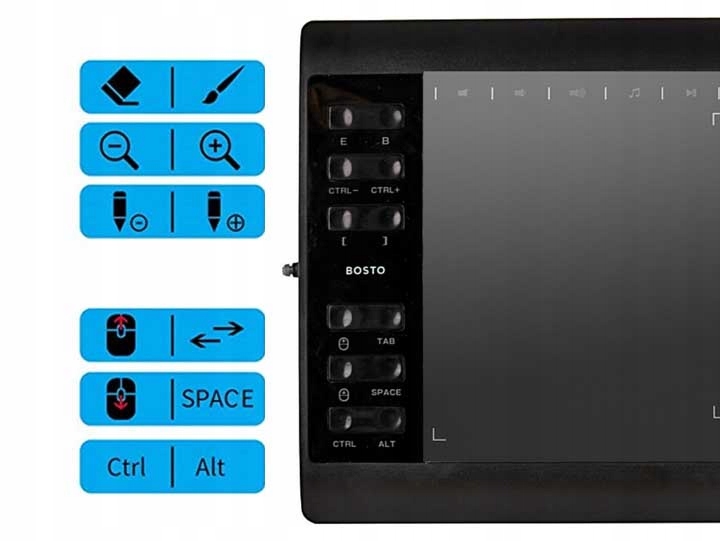 PROFESJONALNY Tablet graficzny z piórem do komputera 8192 BOSTO 1060 PLUS