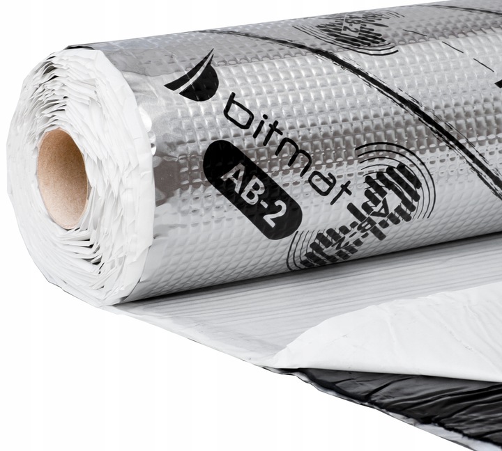 AB-2 MATA WYGŁUSZAJĄCA BUTYLOWA BITUMICZNA 400x50 wygłuszenie para