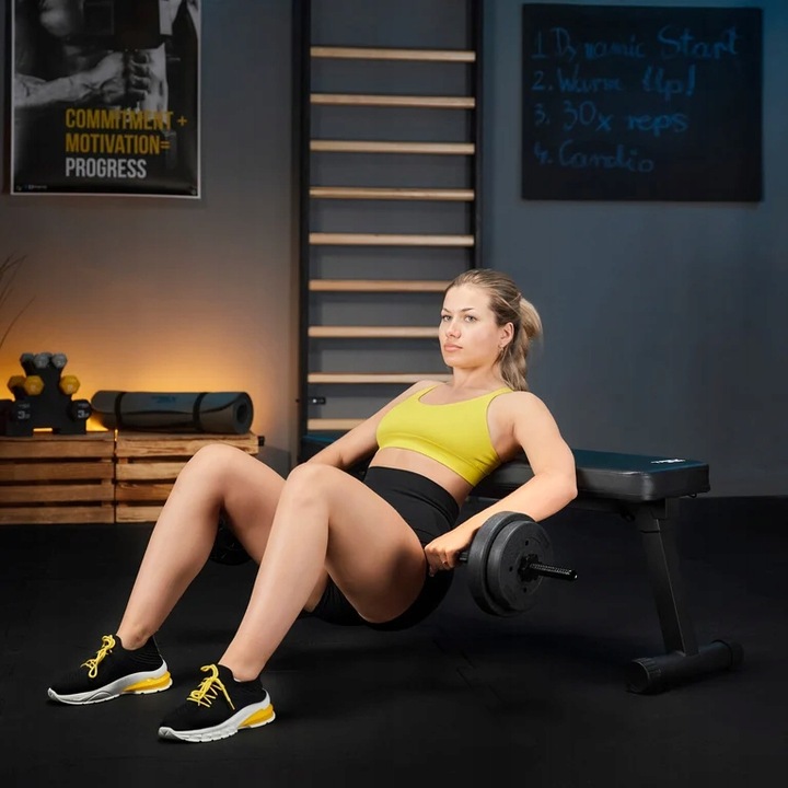 Gryf prosty pełny stalowy sztanga 120 cm 25 mm zaciski Trex Sport