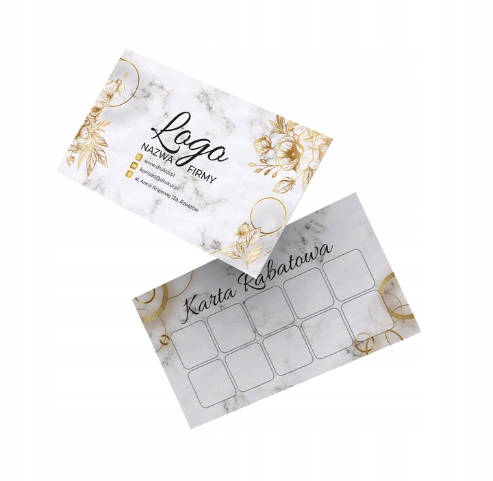 KREATOR Karty rabatowe karty stałego klienta120szt