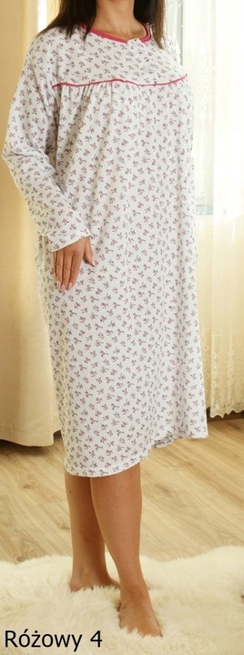 Koszula nocna ocieplana damska PIŻAMA bawełna AGA MEGA PLUS SIZE