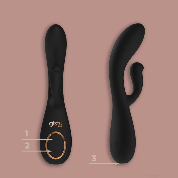 Wibrator damski GISTY masażer łechtaczki punktu G z króliczkiem NA PREZENT