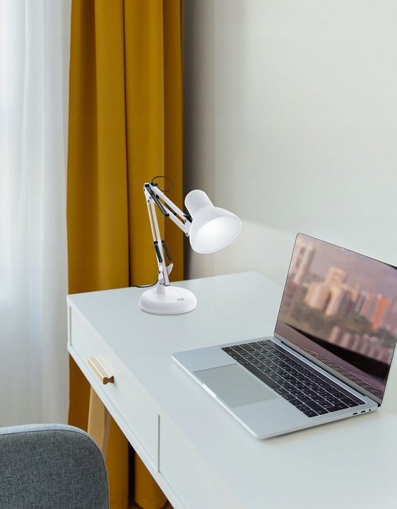 Lampka LED na E27 Biurkowa Lampa Szkolna Nocna Kreślarska Regulowana Uchwyt