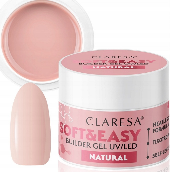 CLARESA Soft & Easy 90g ŻEL BUDUJĄCY DO PAZNOKCI SAMOPOZIOMUJĄCY