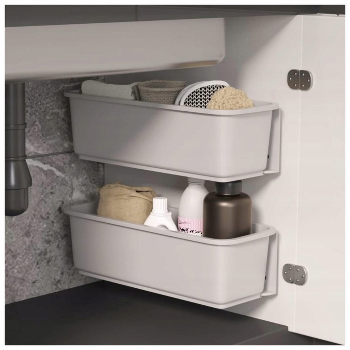 Organizer pod zlew do Szafki kuchennej Pojemnik Wysuwany prowadnica