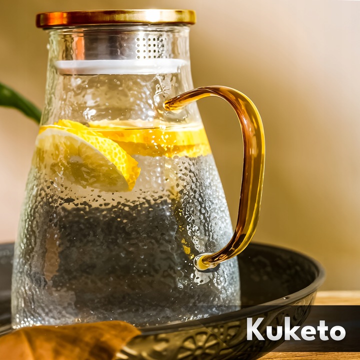 DZBANEK DO HERBATY szklany ZAPARZACZ Z SITEM FILTREM Kuketo Maiden