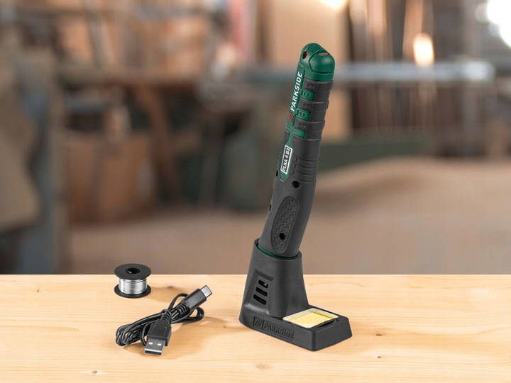 STACJA LUTOWNICZA PARKSIDE PLKA 4 C3 AKUMULATOROWA + AKCESORIA