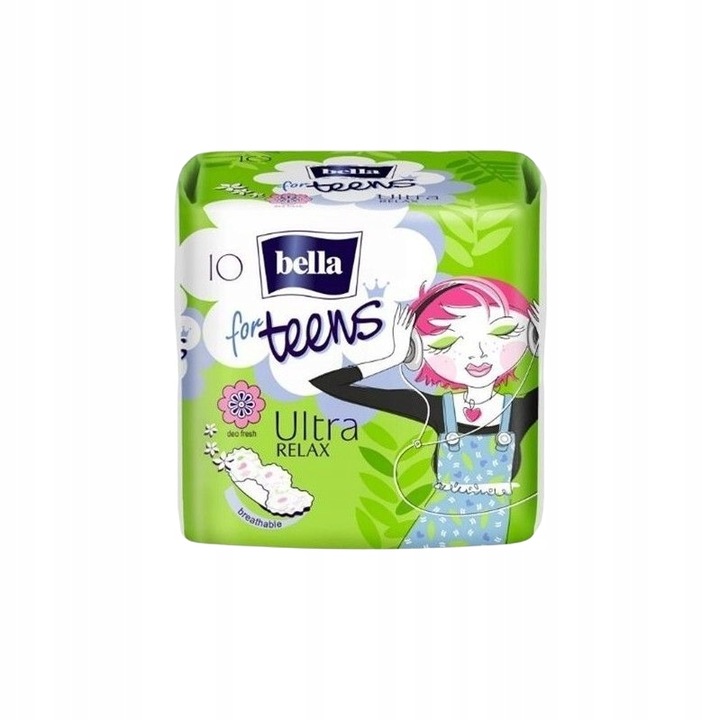 Pakiet Podpaski ze skrzydełkami i wkładki Bella for Teens dla nastolatek