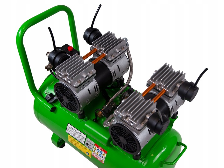 Kompresor Sprężarka 50l Bezolejowy 4 Tłoki 3kW Nabicie 1:06 Zestaw