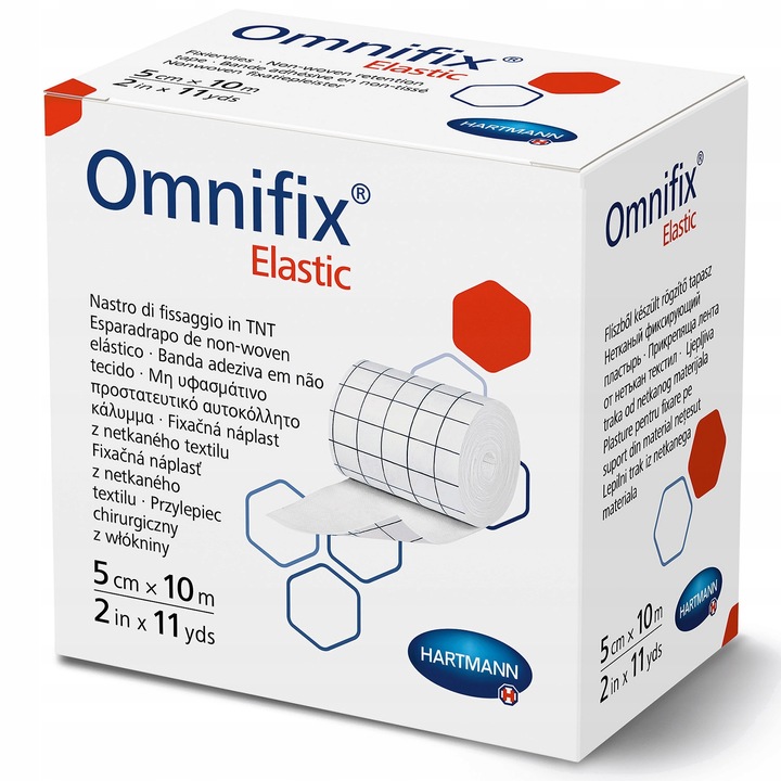 Przylepiec włókninowy OMNIFIX Elastic HARTMANN plaster elastyczny 5cm x 10m