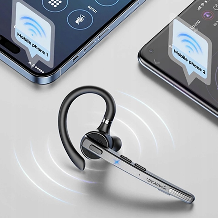 SŁUCHAWKA BLUETOOTH 5.2 QCC3020 BEZPRZEWODOWY ZESTAW SŁUCHAWKOWY 15H ROZMÓW