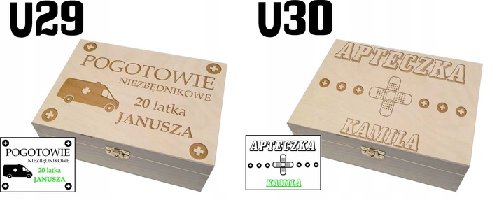 Niezbędnik Skrzynka PREZENT Urodziny BOX 18 30 40 80 pudełko urodzinowe