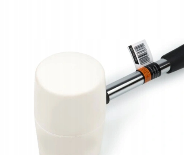 Młotek gumowy biały 70mm 680 g POLAX, metalowa rękojeść, do płytek i