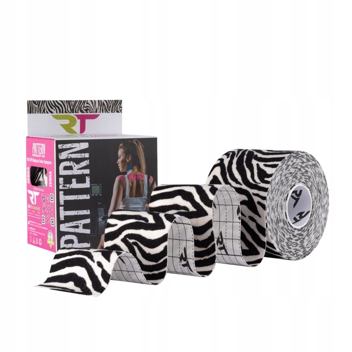 TAŚMA Tejp Kinesiology REA TAPE Pattern [Zebra]