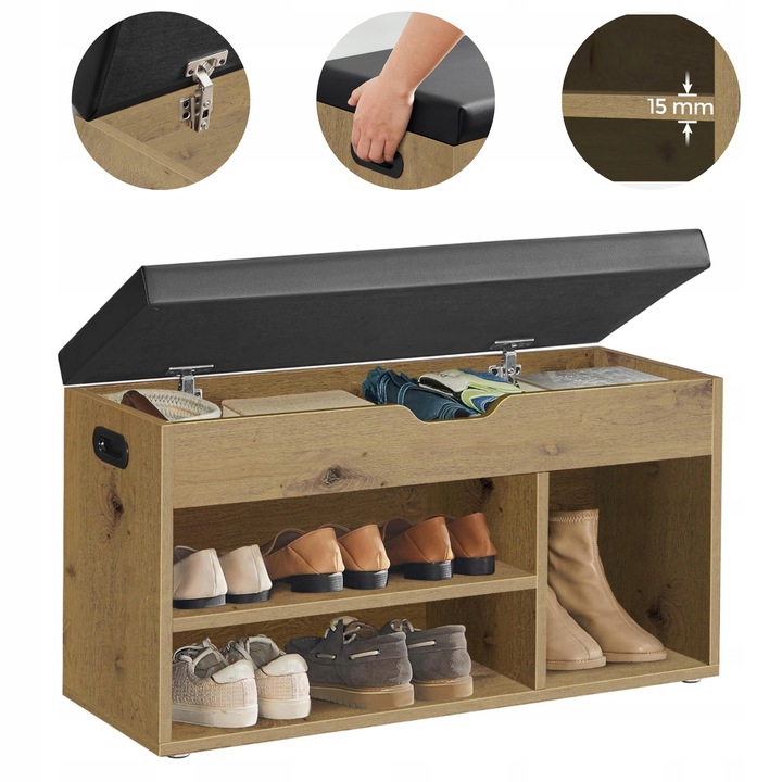 Szafka na buty obuwie artisan z szufladą siedziskiem pojemnikiem