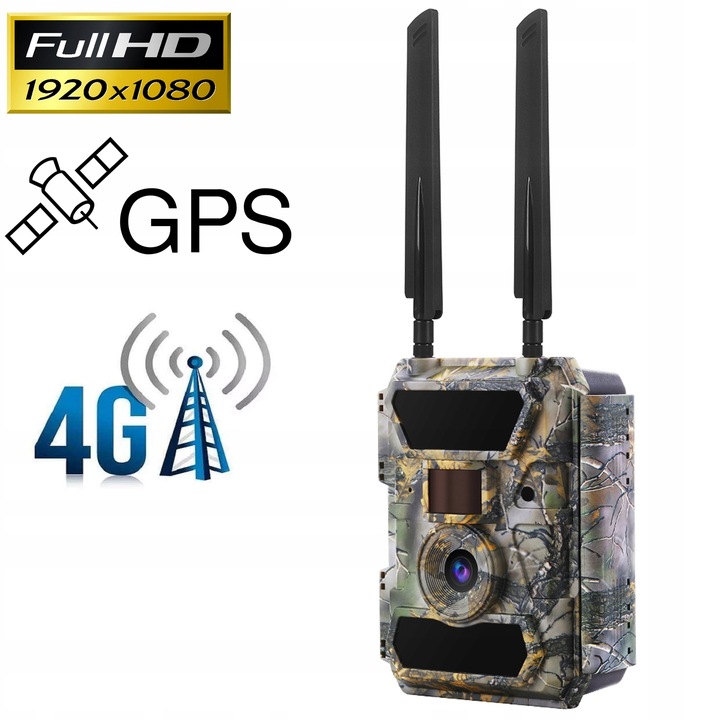Kamera Leśna FOTOPUŁAPKA Myśliwska FHD GSM 4G LTE MMS wysyła FILMY