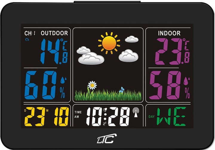 DOKŁADNA STACJA POGODOWA BEZPRZEWODOWY TERMOMETR AUTOMATYCZNA DATA GODZINA