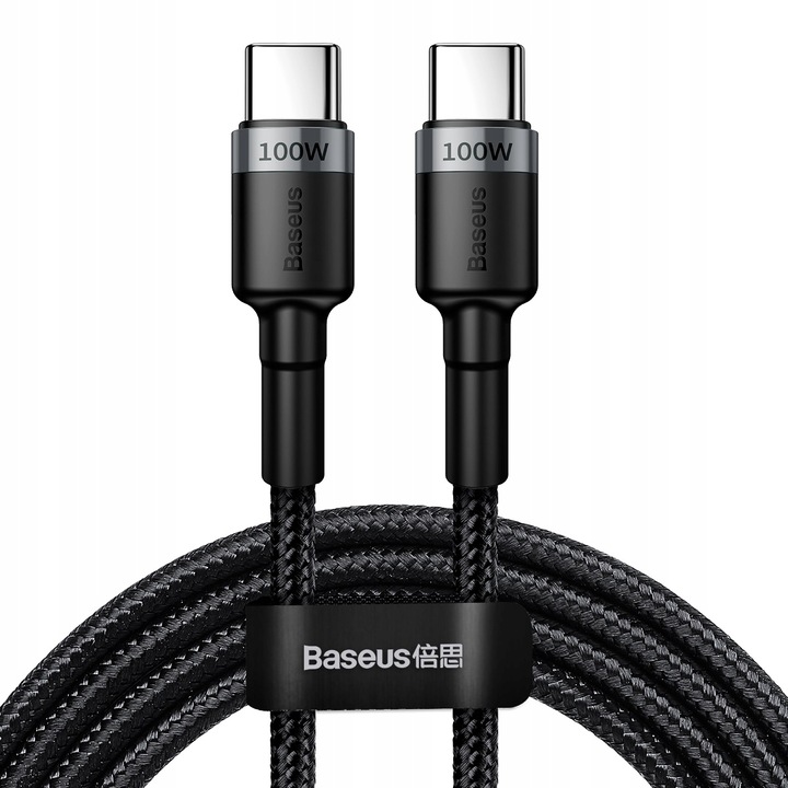 BASEUS MOCNY KABEL PRZEWÓD TYPE-C USB-C QC 3.0 PD 100W 2M SZYBKIE ŁADOWANIE
